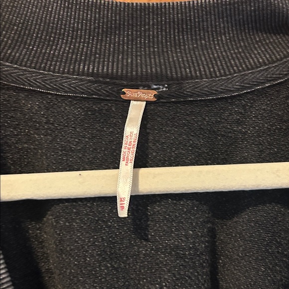 Free People Feeling Cute gray acid washed oversized tunic Sweatshirt/mini dress - Picture 5 of 6